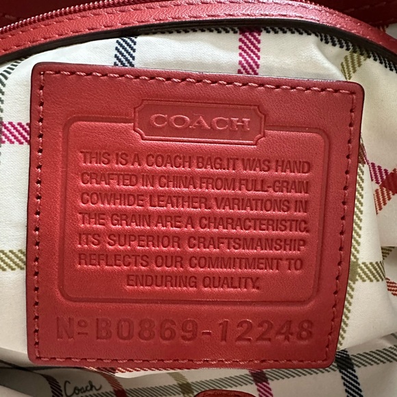 Coach Burnt Orange Leather Satchel - Picture 9 of 14